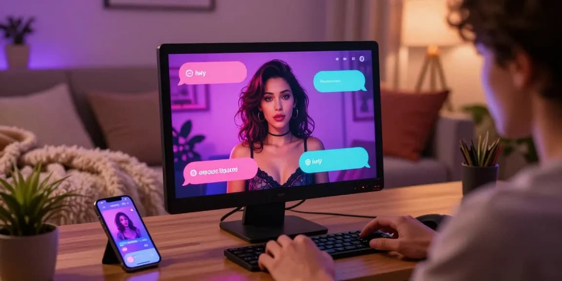 Interactive porn ai chat scene with customizable character and cozy setting