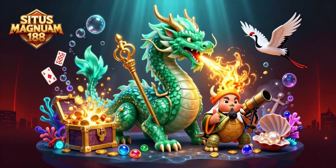 SITUS MAGNUM188 showcases a vibrant casino world with engaging character dynamics and colorful gaming elements.