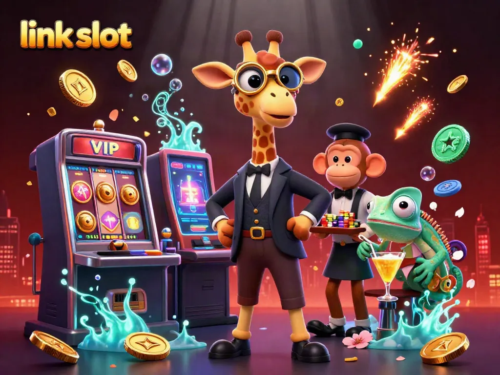 Experience the excitement of link slot games with vibrant characters and dynamic elements at play.
