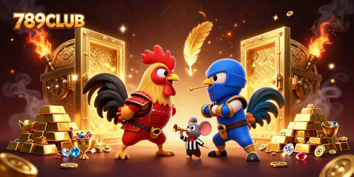 Engage in thrilling gameplay at 789CLUB with exciting fighting rooster characters and glittering treasures.
