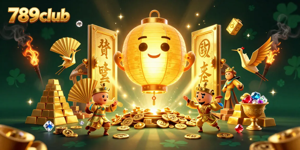 Immerse in the excitement of 789club with vibrant casino visuals of golden treasures and lucky symbols.