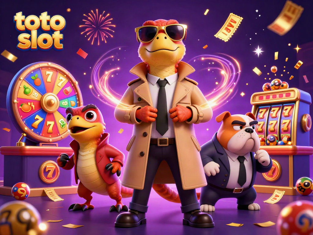 Experience thrilling toto slot action with raptors in a trench coat gaming at a VIP casino.
