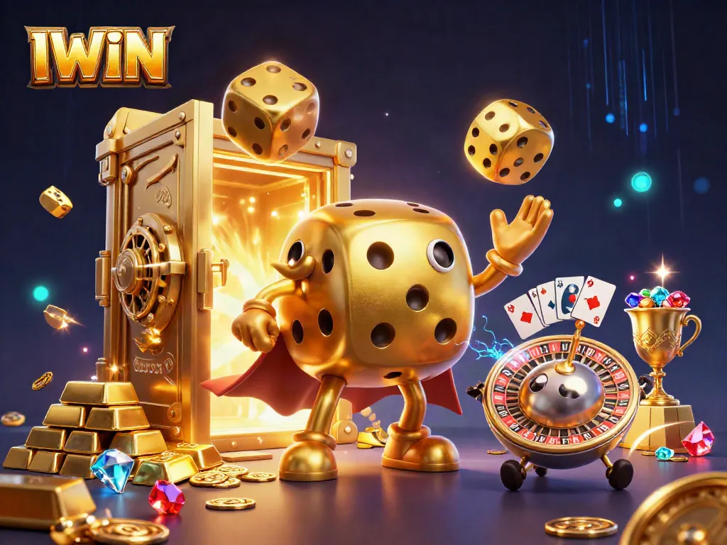 IWIN offers thrilling dice adventures in a vibrant casino atmosphere filled with treasures.
