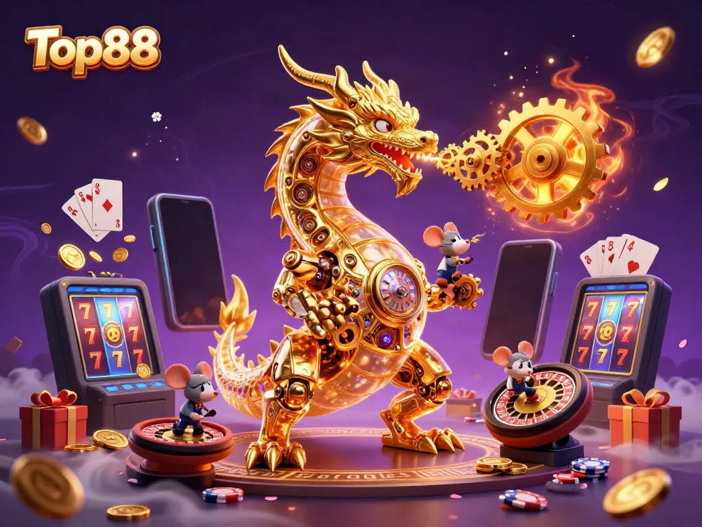 Experience winning excitement with Top88 in a vibrant 3D casino world filled with games and treasures.