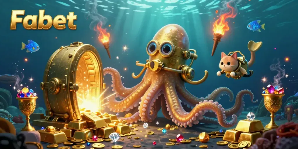 Experience exciting gameplay with Fabet's vibrant underwater theme, featuring a magical kraken.
