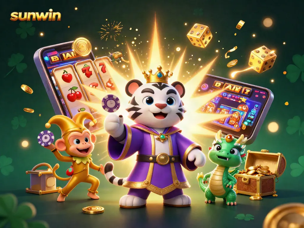 Engage with sunwin and experience jackpot excitement with vibrant casino elements and lively characters.