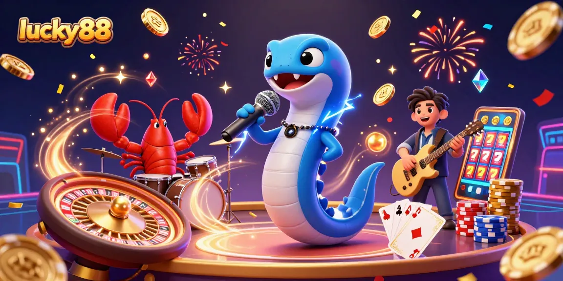 Experience the thrill of lucky88 as the electric eel DJ performs in an underwater casino.