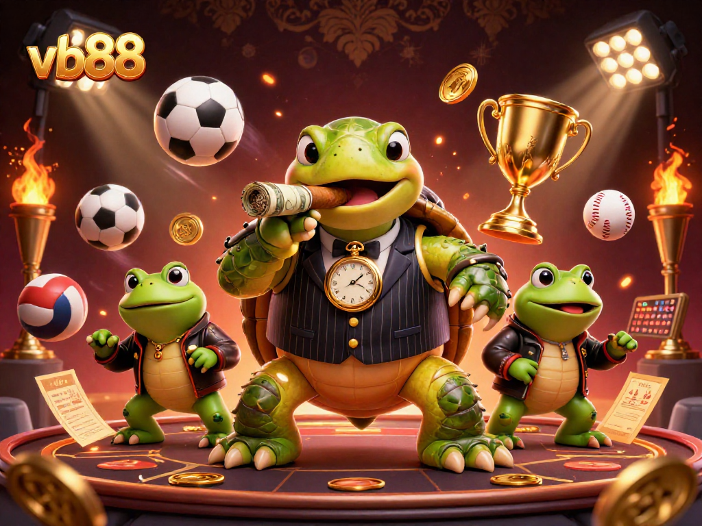 vb88 players enjoy thrilling action with a 3D illustrated casino scene rich in detail and excitement