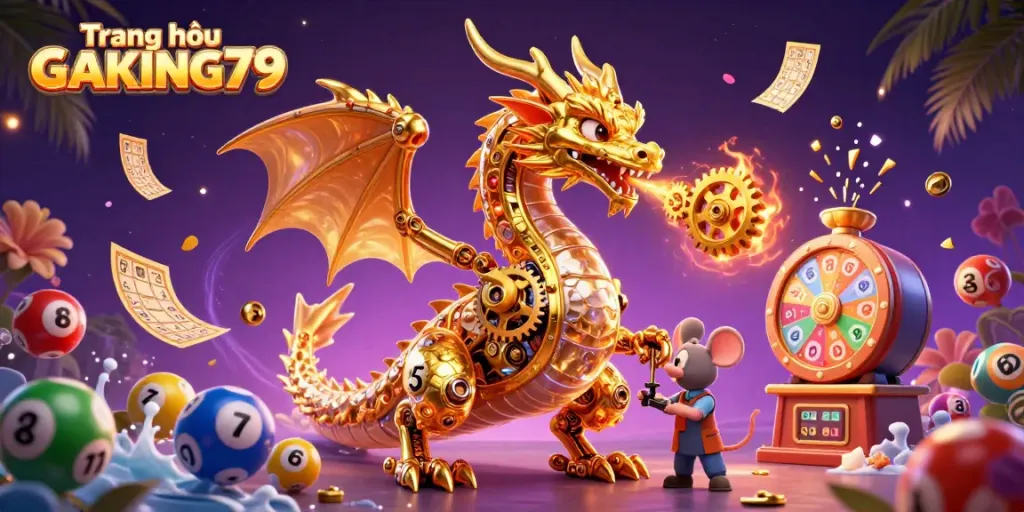 Experience vibrant gaming energy at Trang chủ GAKING79 with a dynamic lottery scene featuring exciting elements.