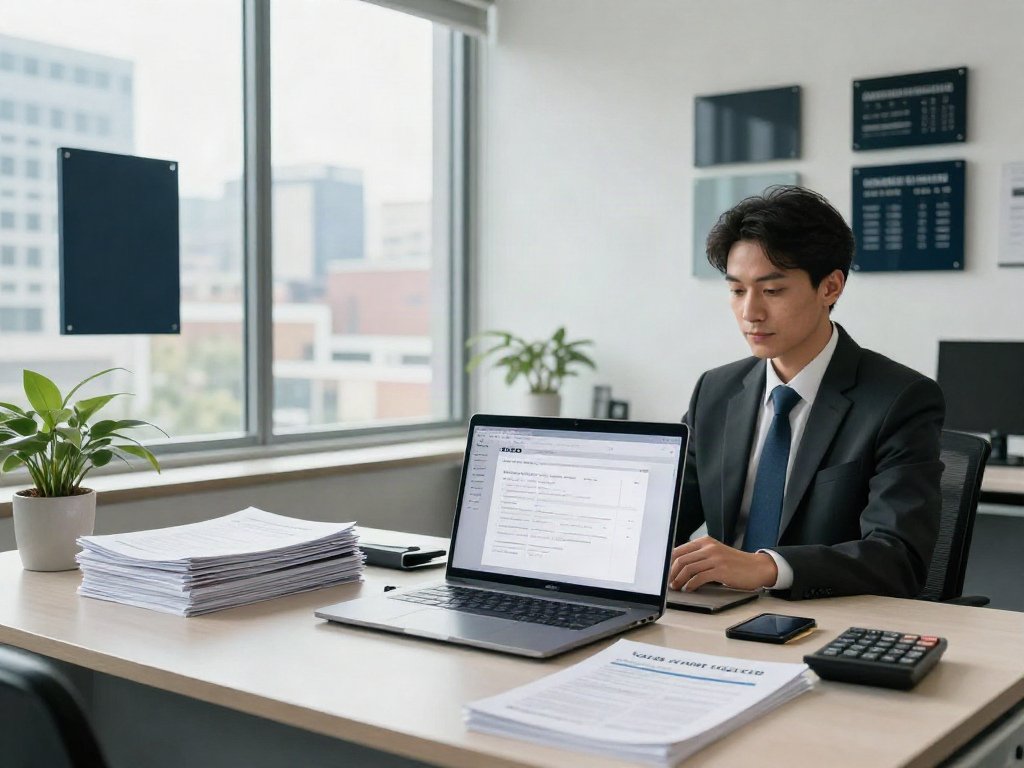 Payday loan application process at https://edmonton.paydayloans-on.ca in a modern office.